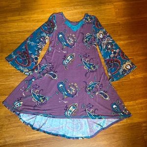 Pink Vanilla Girls Size 8 Paisley Dress